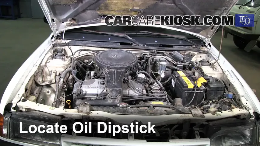 1991 Mazda 323 BG-series 1.3L 4 Cyl. Oil Check Oil Level
